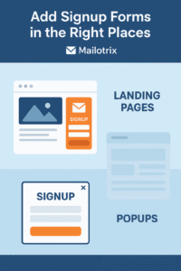 Add email Sign up form in the right place