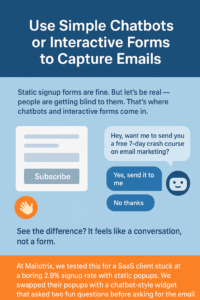 Use simple chatbot for Collect emails