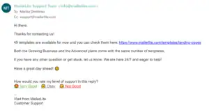 mailerlite customer support email