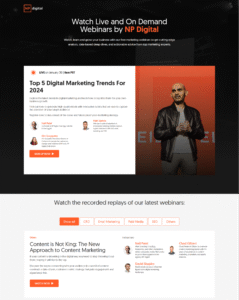 Host a webinar for collect emails