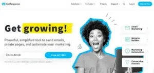 Getresponse homepage