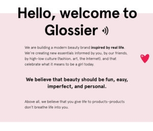 Glossier's Welcome email - Mailotrix