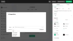 Mailerlite Ai feature