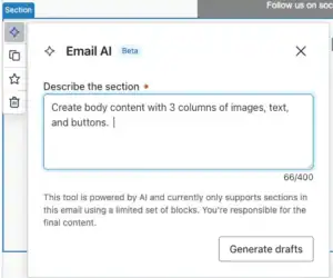 Klaviyo's ai email-generator