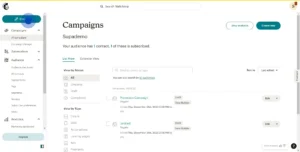 Mailchimp's create button