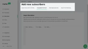 Add Subscribers Manually