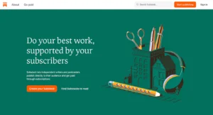 Substack homepage