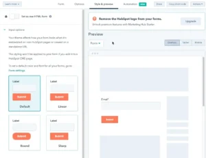 hubspot form builder