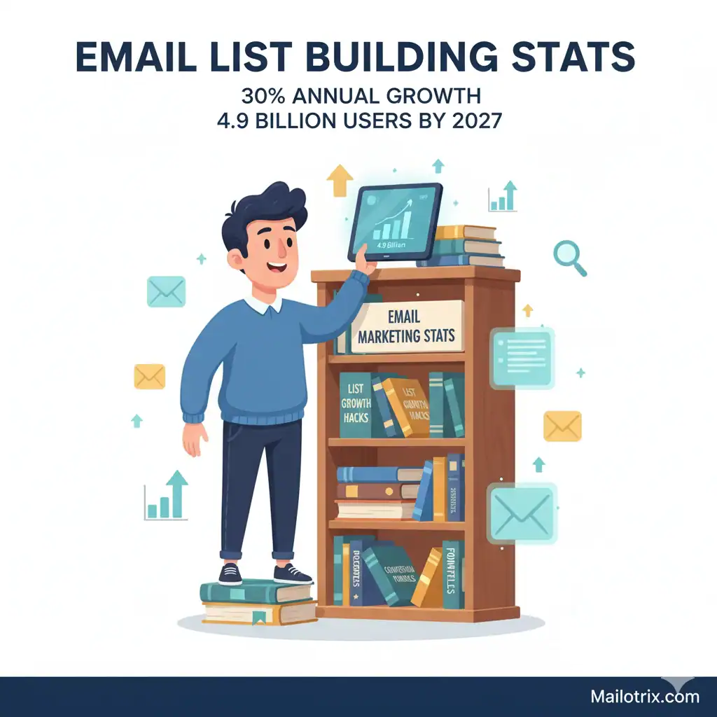 Email List Building Stats - Mailotrix